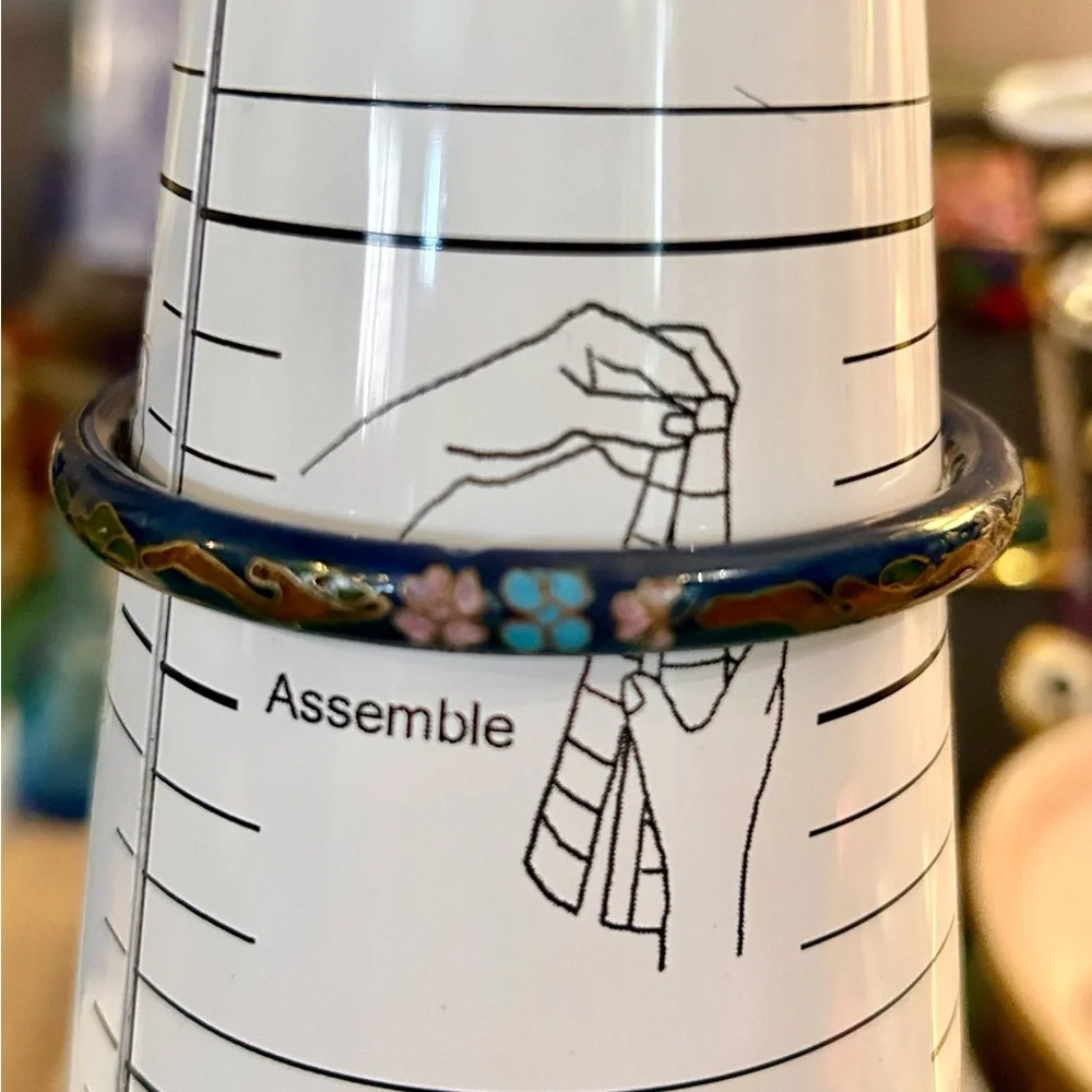 Beautiful Cobalt Blue Cloisonné Bangle Vintage